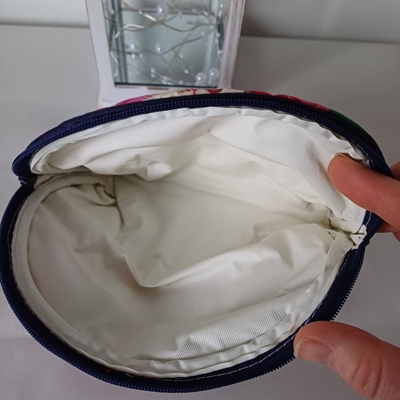 Vintage Guy Laroche Paris Montrel Floral Makeup Pouch Bag Travel Organiser - Picture 5 of 9